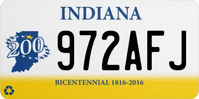 IN license plate 972AFJ