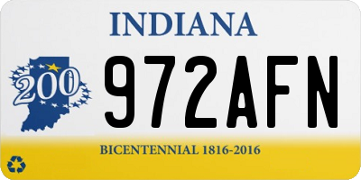 IN license plate 972AFN