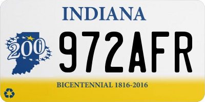 IN license plate 972AFR