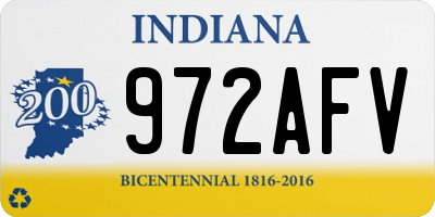 IN license plate 972AFV