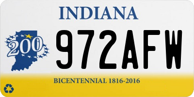 IN license plate 972AFW
