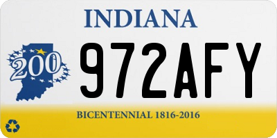 IN license plate 972AFY