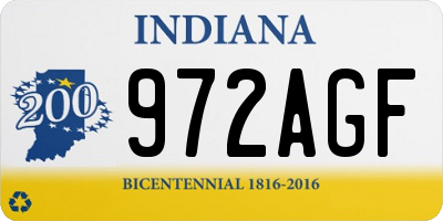 IN license plate 972AGF