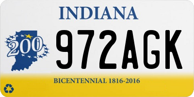 IN license plate 972AGK