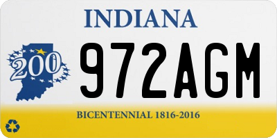 IN license plate 972AGM