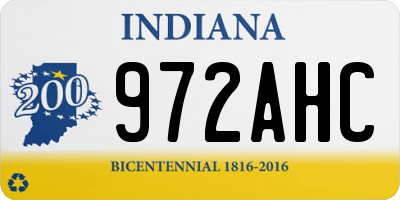 IN license plate 972AHC