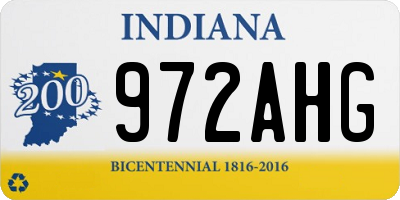 IN license plate 972AHG
