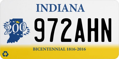 IN license plate 972AHN