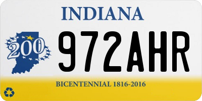 IN license plate 972AHR