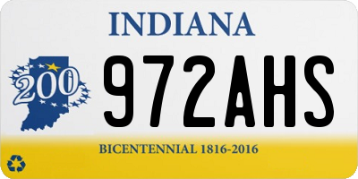 IN license plate 972AHS