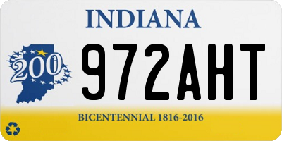 IN license plate 972AHT