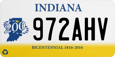 IN license plate 972AHV