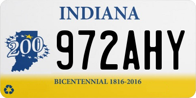 IN license plate 972AHY