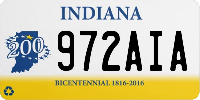 IN license plate 972AIA