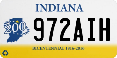 IN license plate 972AIH