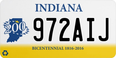 IN license plate 972AIJ
