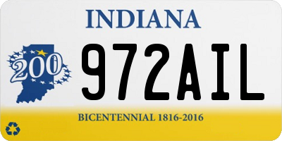 IN license plate 972AIL