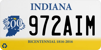 IN license plate 972AIM