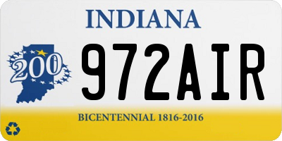 IN license plate 972AIR