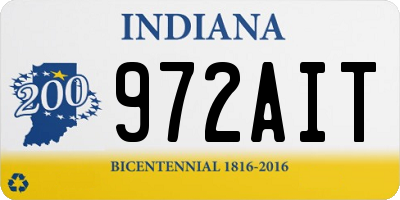 IN license plate 972AIT