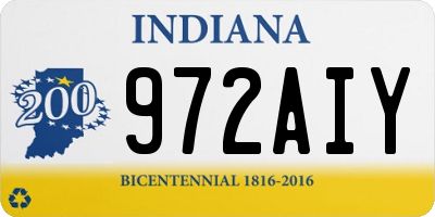 IN license plate 972AIY