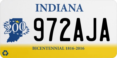 IN license plate 972AJA