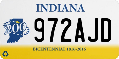 IN license plate 972AJD