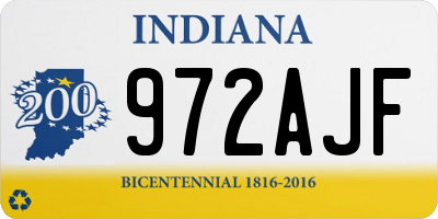 IN license plate 972AJF