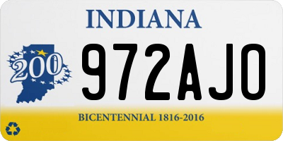 IN license plate 972AJO