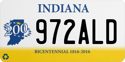 IN license plate 972ALD