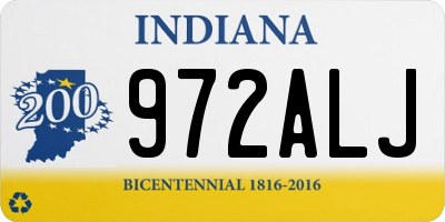 IN license plate 972ALJ