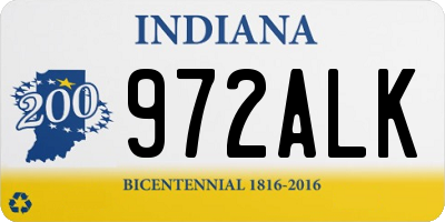 IN license plate 972ALK