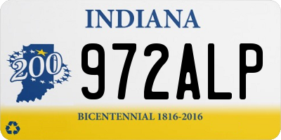 IN license plate 972ALP