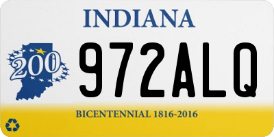 IN license plate 972ALQ
