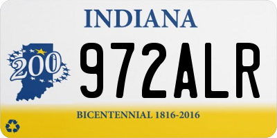 IN license plate 972ALR