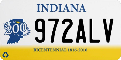 IN license plate 972ALV