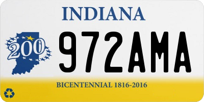 IN license plate 972AMA