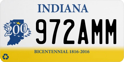 IN license plate 972AMM