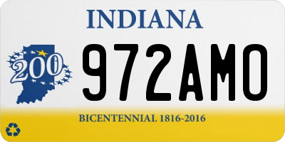 IN license plate 972AMO