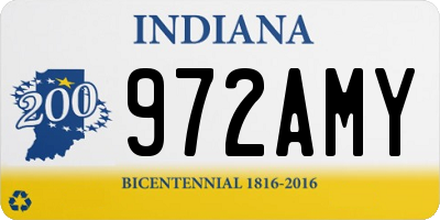 IN license plate 972AMY