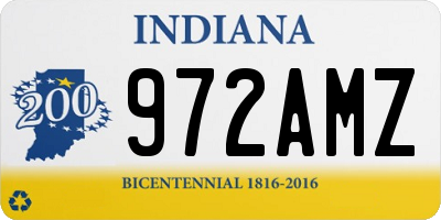 IN license plate 972AMZ