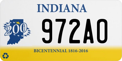 IN license plate 972AO