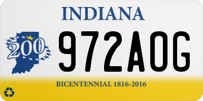 IN license plate 972AOG