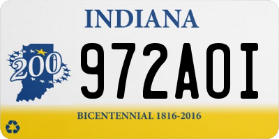 IN license plate 972AOI