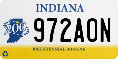 IN license plate 972AON