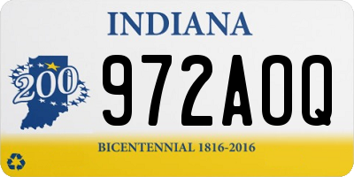 IN license plate 972AOQ