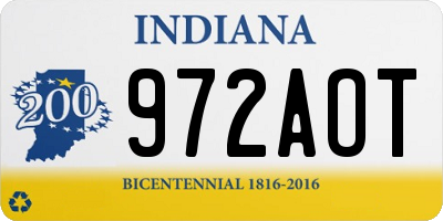 IN license plate 972AOT