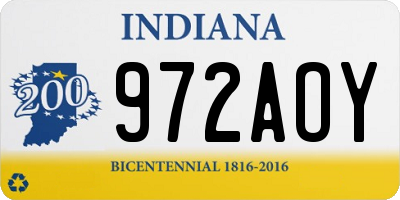IN license plate 972AOY