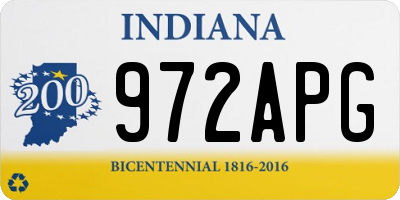 IN license plate 972APG