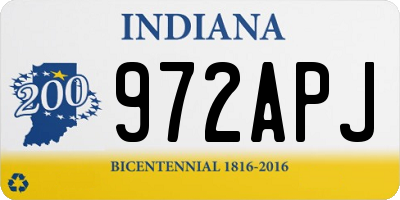 IN license plate 972APJ